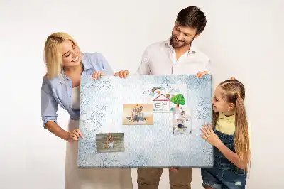 Tableau d’affichage en liège motif croquis de plantes