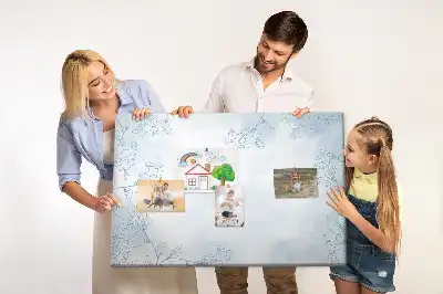 Tableau d’affichage en liège motif croquis de plantes