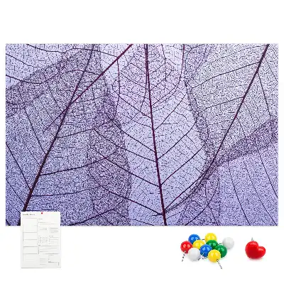 Tableau d'affichage en liège motif feuilles nature