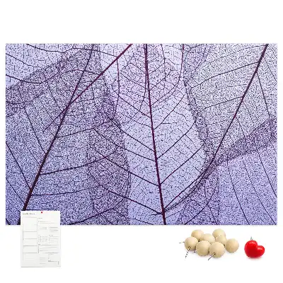 Tableau d'affichage en liège motif feuilles nature