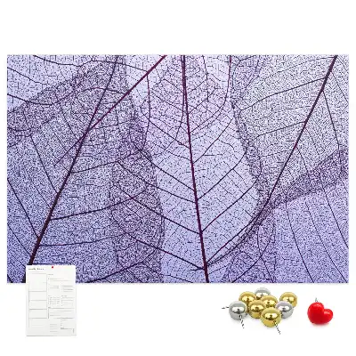 Tableau d'affichage en liège motif feuilles nature