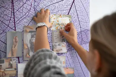 Tableau d'affichage en liège motif feuilles nature