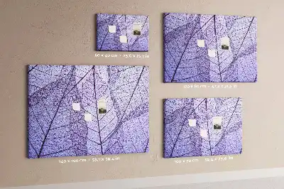 Tableau d'affichage en liège motif feuilles nature