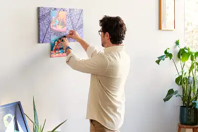 Tableau d'affichage en liège motif feuilles nature