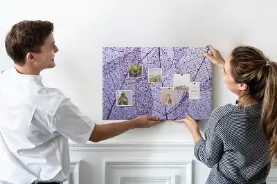 Tableau d'affichage en liège motif feuilles nature