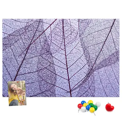 Tableau d'affichage en liège motif feuilles nature