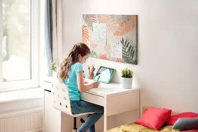 Tableau en liège déco Feuilles botaniques