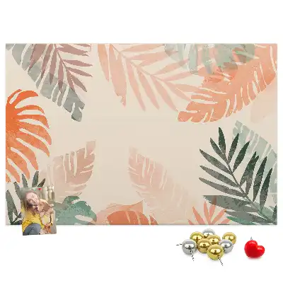 Tableau en liège déco Feuilles botaniques