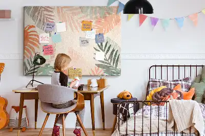 Tableau en liège déco Feuilles botaniques