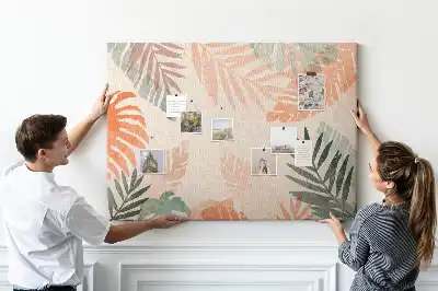 Tableau en liège déco Feuilles botaniques