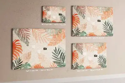 Tableau en liège déco Feuilles botaniques