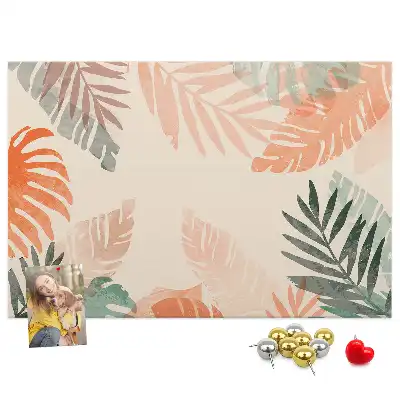 Tableau en liège déco Feuilles botaniques