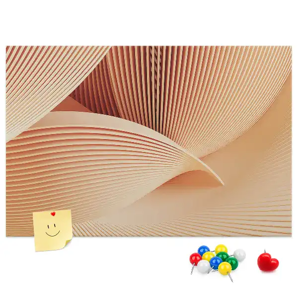 Tableau de liège motif abstrait vagues