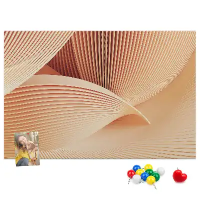 Tableau de liège motif abstrait vagues