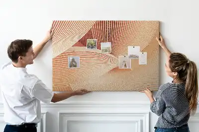Tableau de liège motif abstrait vagues
