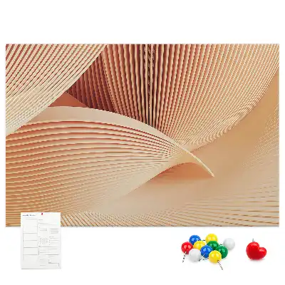 Tableau de liège motif abstrait vagues
