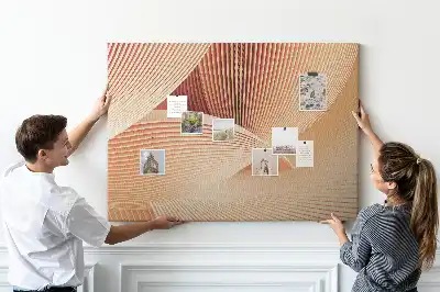 Tableau de liège motif abstrait vagues