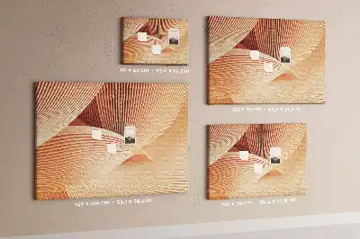 Tableau de liège motif abstrait vagues