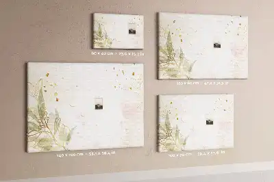 Tableau d’affichage en liège avec motif graphique linéaire doré
