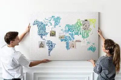 Tableau de liège Carte des mots doux