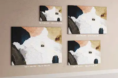 Tableau d’affichage en liège avec motifs picturaux colorés