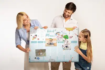 Tableau de liège Planning de sept jours de tâches