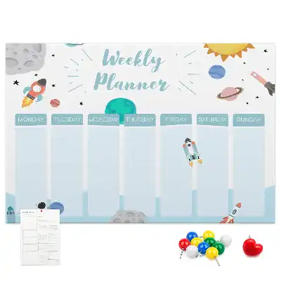 Tableau de liège Planning de sept jours de tâches