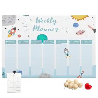 Tableau de liège Planning de sept jours de tâches