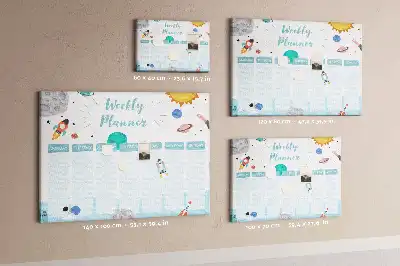 Tableau de liège Planning de sept jours de tâches