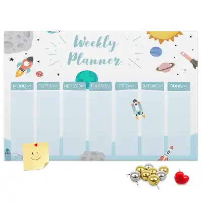 Tableau de liège Planning de sept jours de tâches