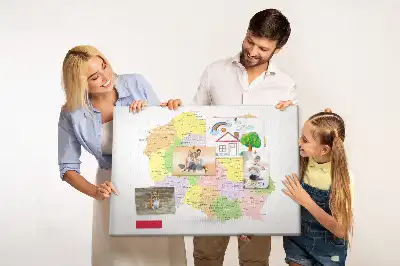 Tableau d’affichage en liège Cartographie du pays Pologne