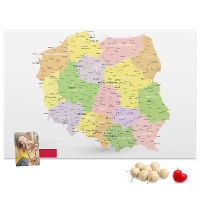 Tableau d’affichage en liège Cartographie du pays Pologne