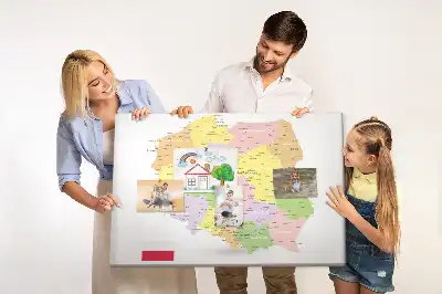 Tableau d’affichage en liège Cartographie du pays Pologne