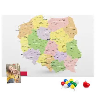 Tableau d’affichage en liège Cartographie du pays Pologne