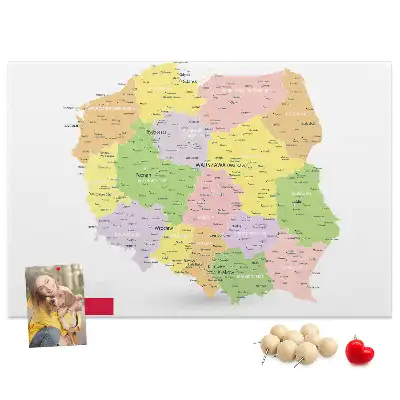 Tableau d’affichage en liège Cartographie du pays Pologne
