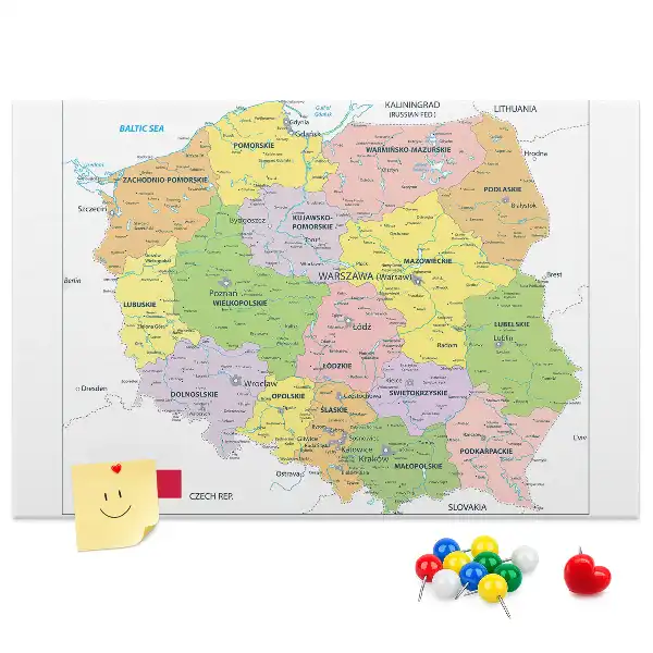 Tableau en liège déco Frontières de la République