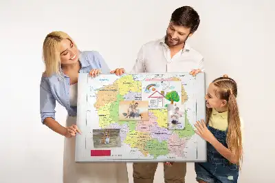 Tableau en liège déco Frontières de la République