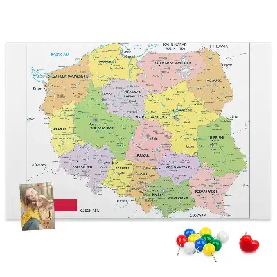 Tableau en liège déco Frontières de la République