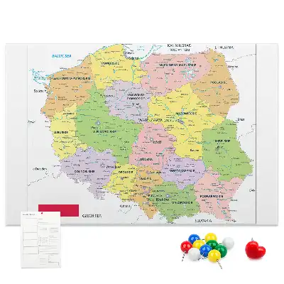 Tableau en liège déco Frontières de la République