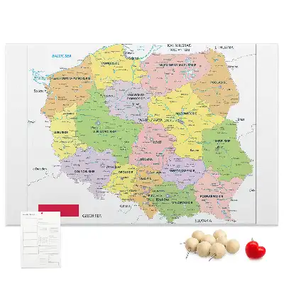 Tableau en liège déco Frontières de la République