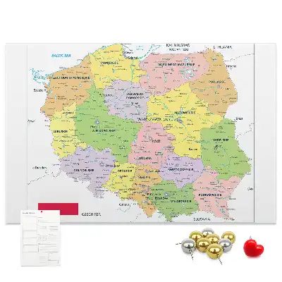 Tableau en liège déco Frontières de la République