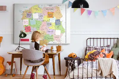 Tableau en liège déco Frontières de la République