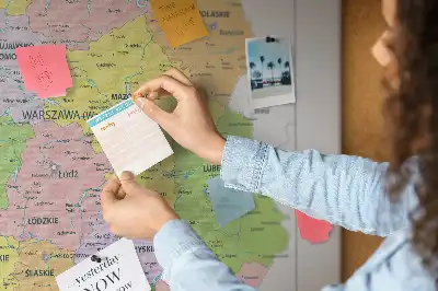 Tableau en liège déco Frontières de la République