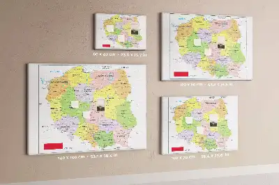 Tableau en liège déco Frontières de la République