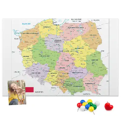 Tableau en liège déco Frontières de la République