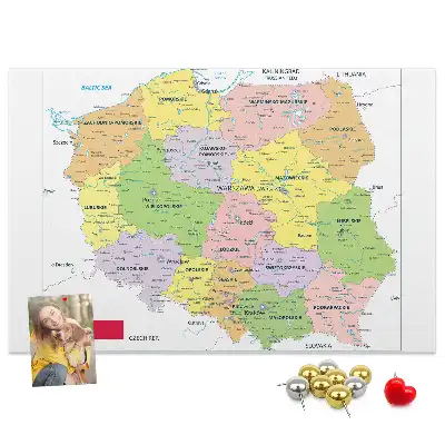 Tableau en liège déco Frontières de la République