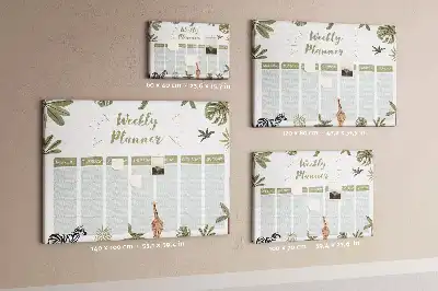 Tableau de liège Safari planificateur hebdomadaire
