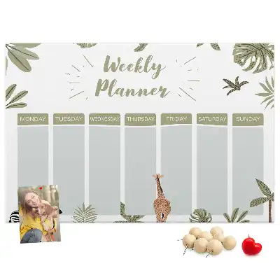 Tableau de liège Safari planificateur hebdomadaire