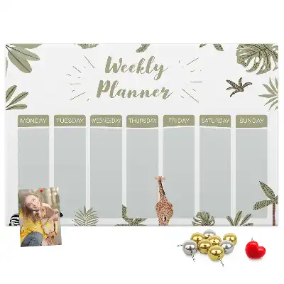 Tableau de liège Safari planificateur hebdomadaire