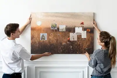 Tableau d’affichage en liège Champ lever du soleil